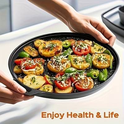 PMMJ Cast Iron Multi-Function Griddle Skillet  Heavy-Duty Non-Stick Pan