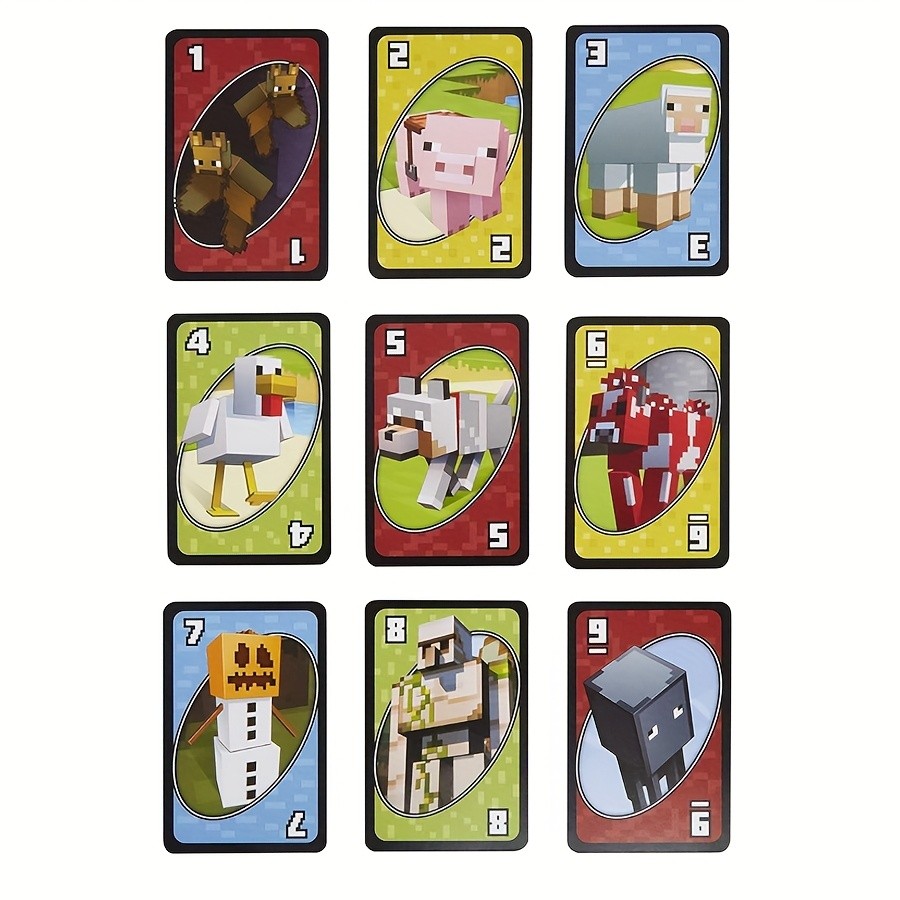 UNO Minecraft Edition  112-Piece Card Set with Creeper & Zombie Artwork