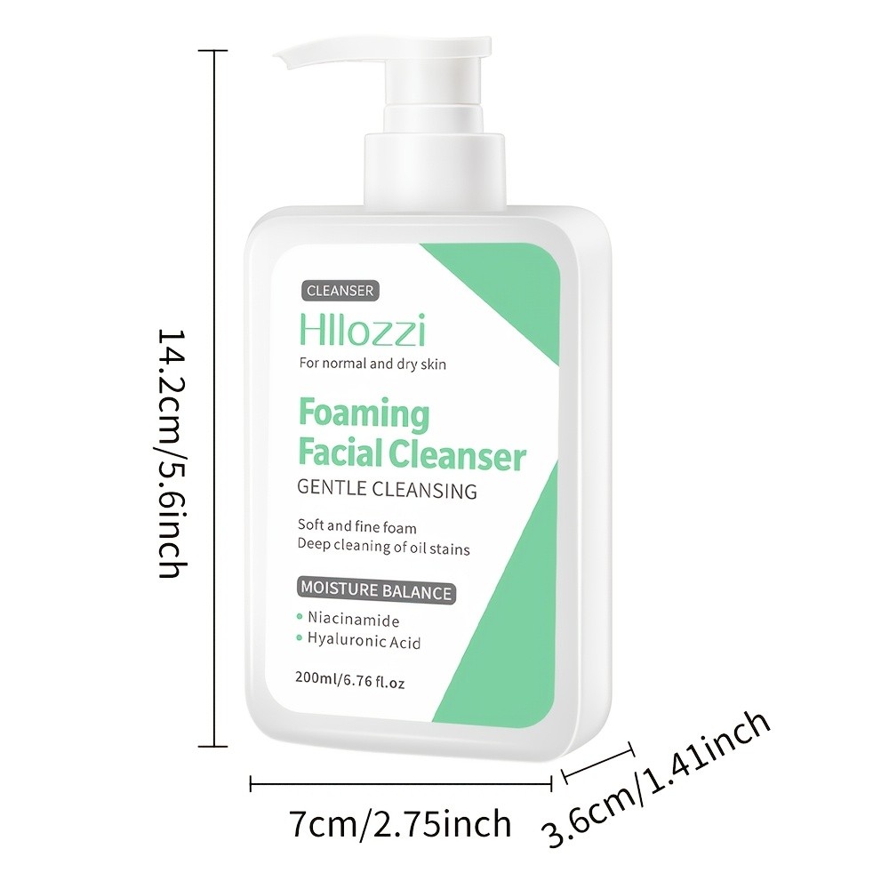 Hllozzi Green Facial Cleanser  200ml Lemon-Scented Hydrating Face Wash