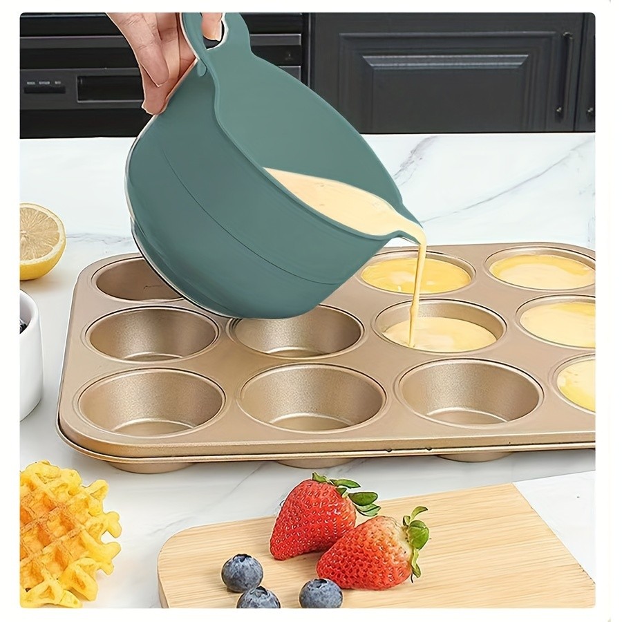 WIEZ 4-Piece Plastic Mixing Bowl Set  Non-Slip Multipurpose Prep Bowls for Salads, BBQ, Fruits & Veggies