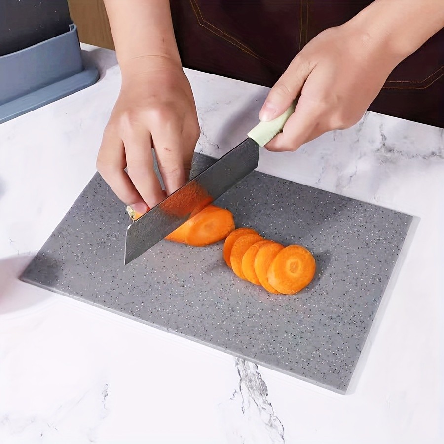 WIEZ 4-Piece Plastic Cutting Board Set  Classified Chopping Boards with ABS Base for Fruit, Meat & Everyday Food Prep