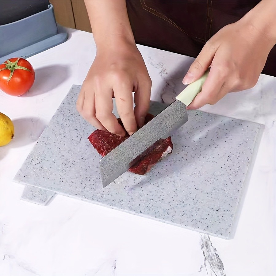 WIEZ 4-Piece Plastic Cutting Board Set  Classified Chopping Boards with ABS Base for Fruit, Meat & Everyday Food Prep