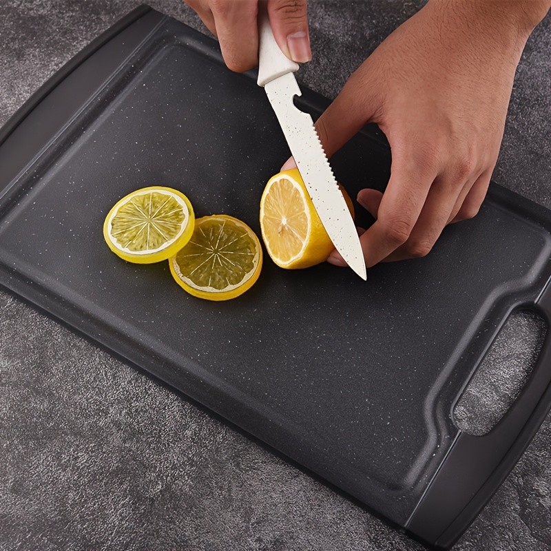 WIEZ Double-Sided PP Cutting Board  Durable Juice-Groove Design for Defrosting, Chopping & Daily Kitchen Prep
