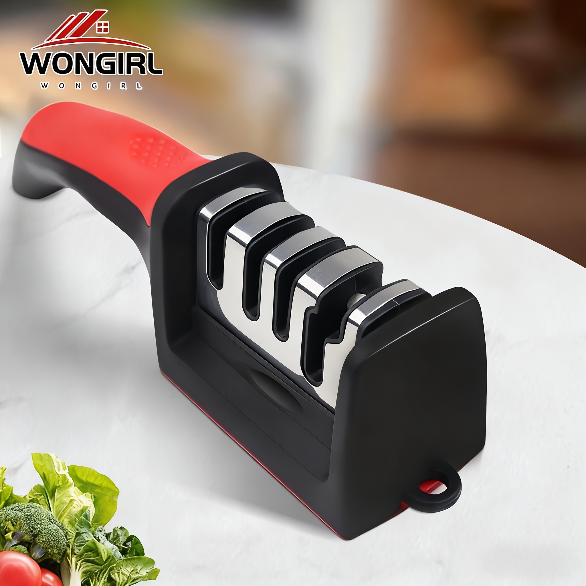 LDQ 4-Stage Professional Knife Sharpener  Tungsten, Diamond & Ceramic System for Fast, Long-Lasting Precision