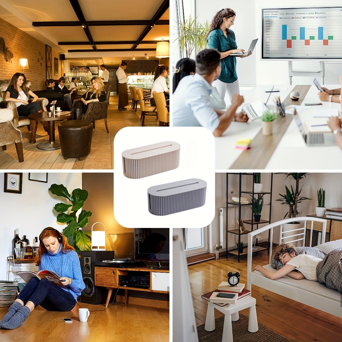 LDQ Cable Storage Box with Lid  High-Capacity Cord Organizer for Space-Saving Home & Office Desktop Management