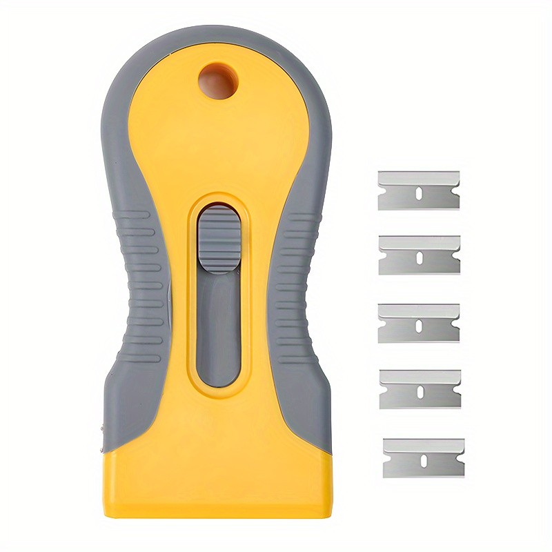 LDQ Ceramic Hob & Glass Scraper  Heavy-Duty Cleaner with 5 Stainless Steel Blades for Induction & Ceramic Cooktops