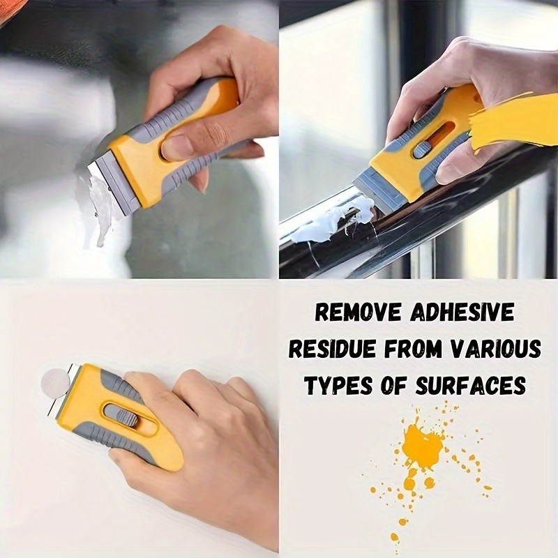 LDQ Ceramic Hob & Glass Scraper  Heavy-Duty Cleaner with 5 Stainless Steel Blades for Induction & Ceramic Cooktops