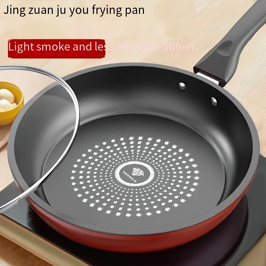 LDQ Cast Iron Nonstick Skillet  Lightweight Smokeless Fry Pan for Steak, Pancakes & Everyday Breakfast Cooking