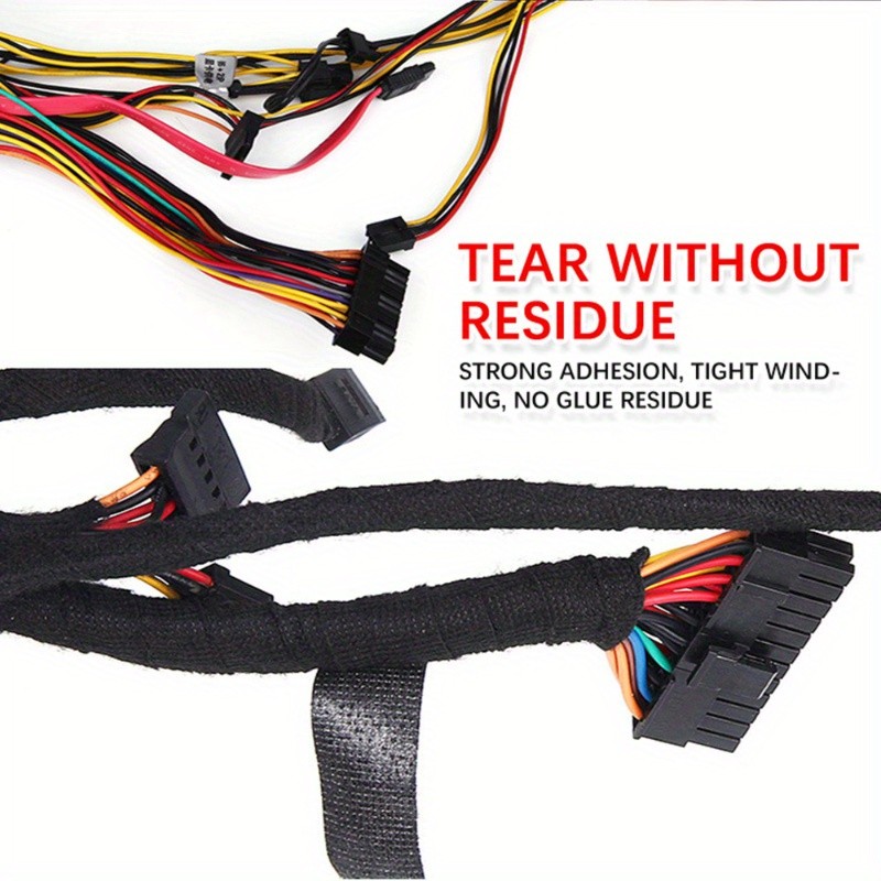 LDQ Heat-Resistant Electrical Tape Durable Adhesive Cloth for Cable Management, Wiring Harnesses & Loom Organization