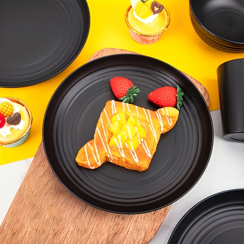 LDQ Unbreakable Plastic Dinnerware Set  12pcs/16pcs Microwave & Dishwasher-Safe Plates, Bowls & Cups for Parties & Everyday Use