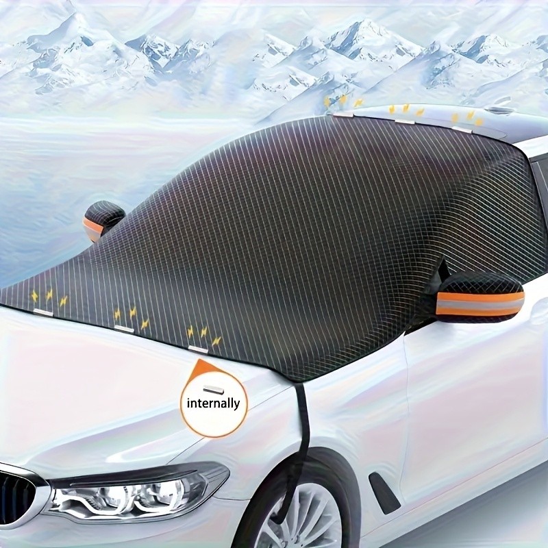 LDQ Magnetic Anti-Frost & Snow Cover  Reflective, Scratch-Resistant Winter Windshield Protector for SUVs, MPVs & Mid-Sized Cars