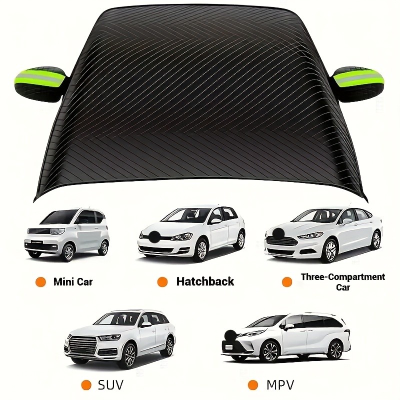 LDQ Magnetic Anti-Frost & Snow Cover  Reflective, Scratch-Resistant Winter Windshield Protector for SUVs, MPVs & Mid-Sized Cars