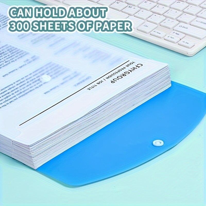 LDQ 12-Pack A4 Expanding File Folders  Heavy-Duty PP Document Organizers with Push-Button Lock & 11-Ring Binder Pockets