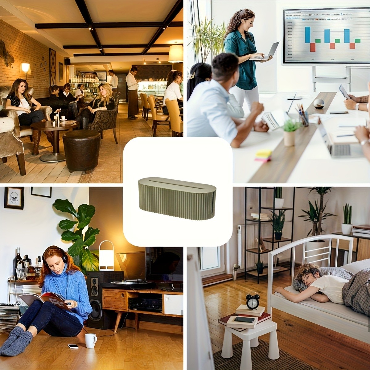 LDQ Cord Organizer Box with Lid  Scratch-Resistant Cable Management System for Desks, TV Units & Home Offices