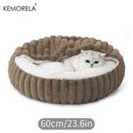KEMORELA Calming Warm Kitten Bed  Round Hooded Plush Cat Cave