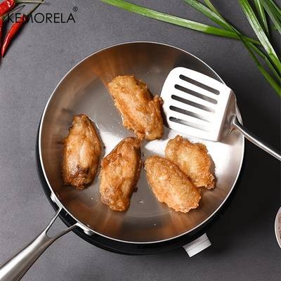 KEMORELA 304 Stainless Steel Nonstick Frying Pan  Easy-Clean Essential Pan for Eggs & Omelets