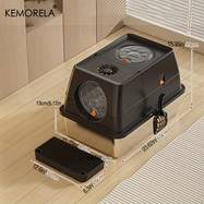 KEMORELA XL Stainless Steel Cat Litter Box with Lid  Odor-Proof, Non-Stick & Extra Large