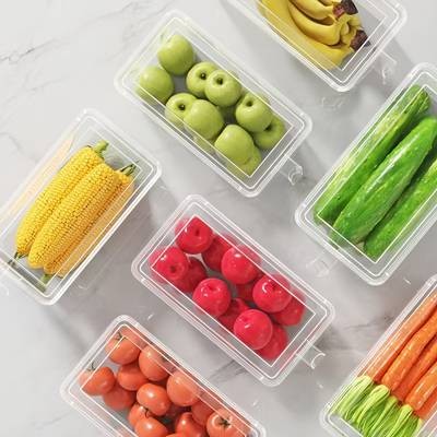 Awaoko 3pcs Large Refrigerator Storage Containers with Handles  Durable Stackable Fridge & Pantry Bins