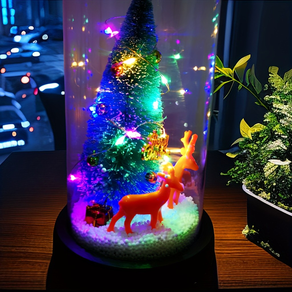 Eternal Glow Christmas Tree with Santa & Reindeer