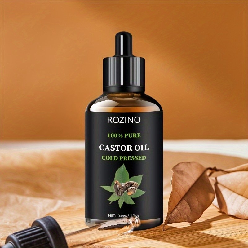 ROZINO Unrefined Castor Oil  Cold-Pressed Hair, Skin & Nail Care Solution