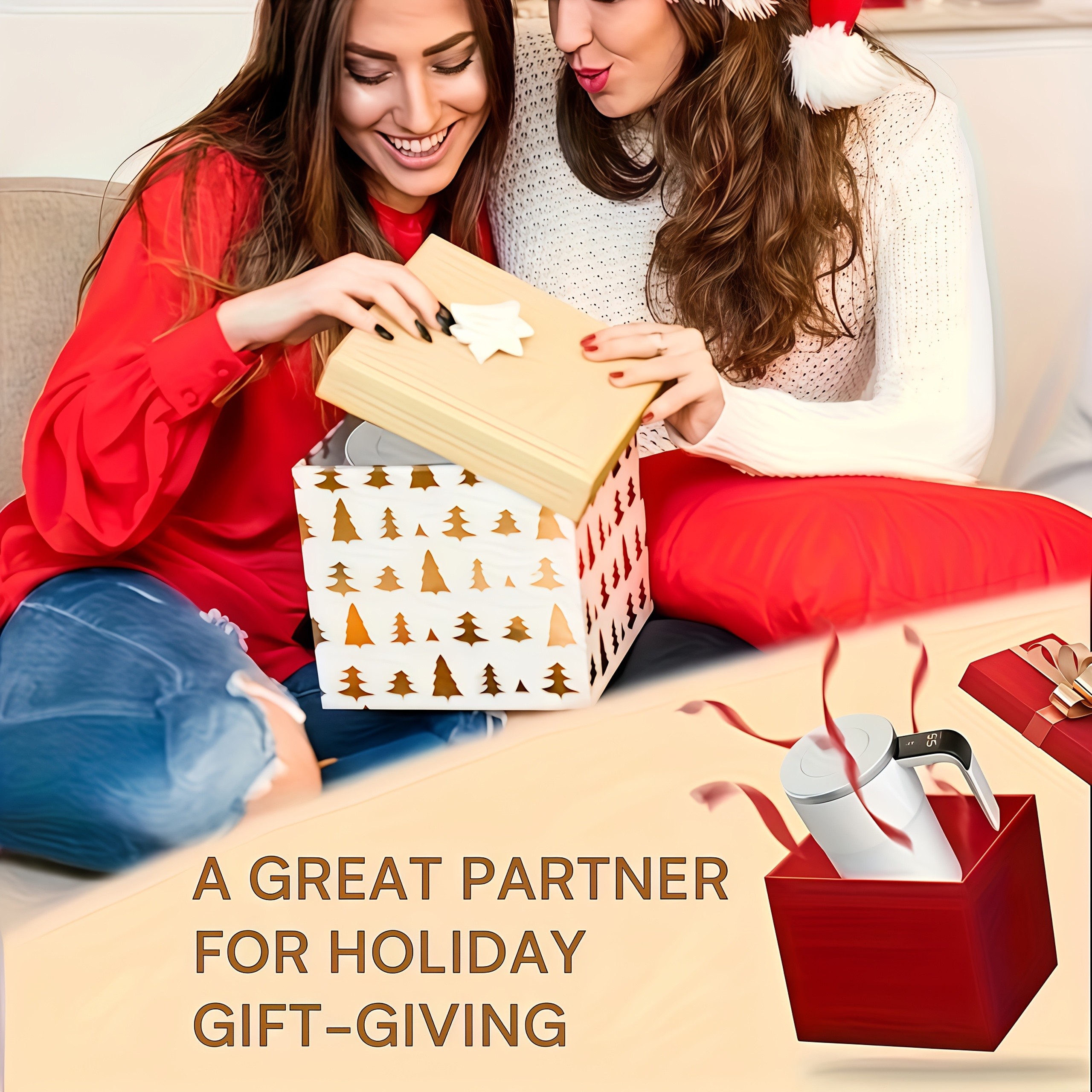 XIYHUIA ELECTRIC COFFEE MUG WITH LED TEMPERATURE DISPLAY