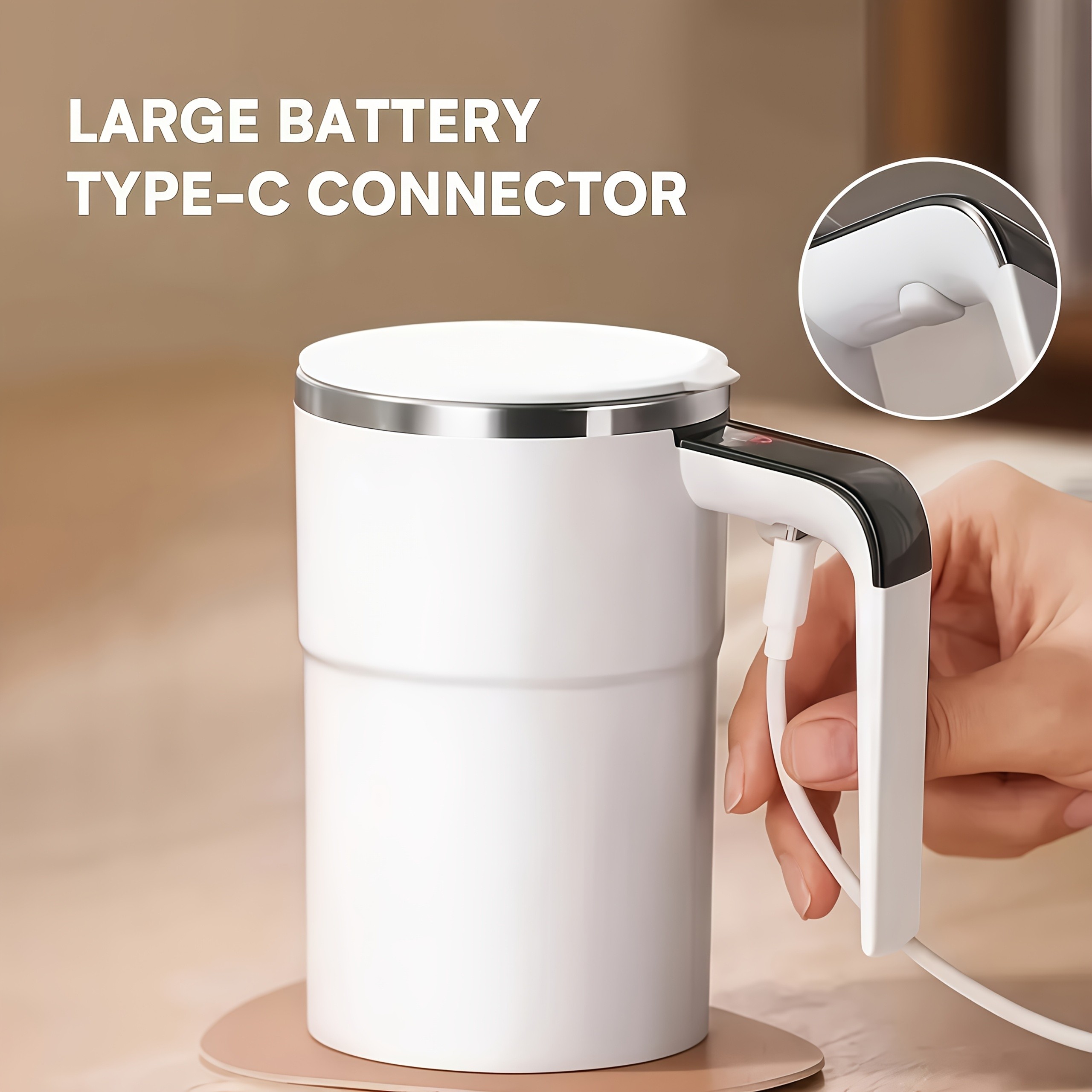 XIYHUIA ELECTRIC COFFEE MUG WITH LED TEMPERATURE DISPLAY