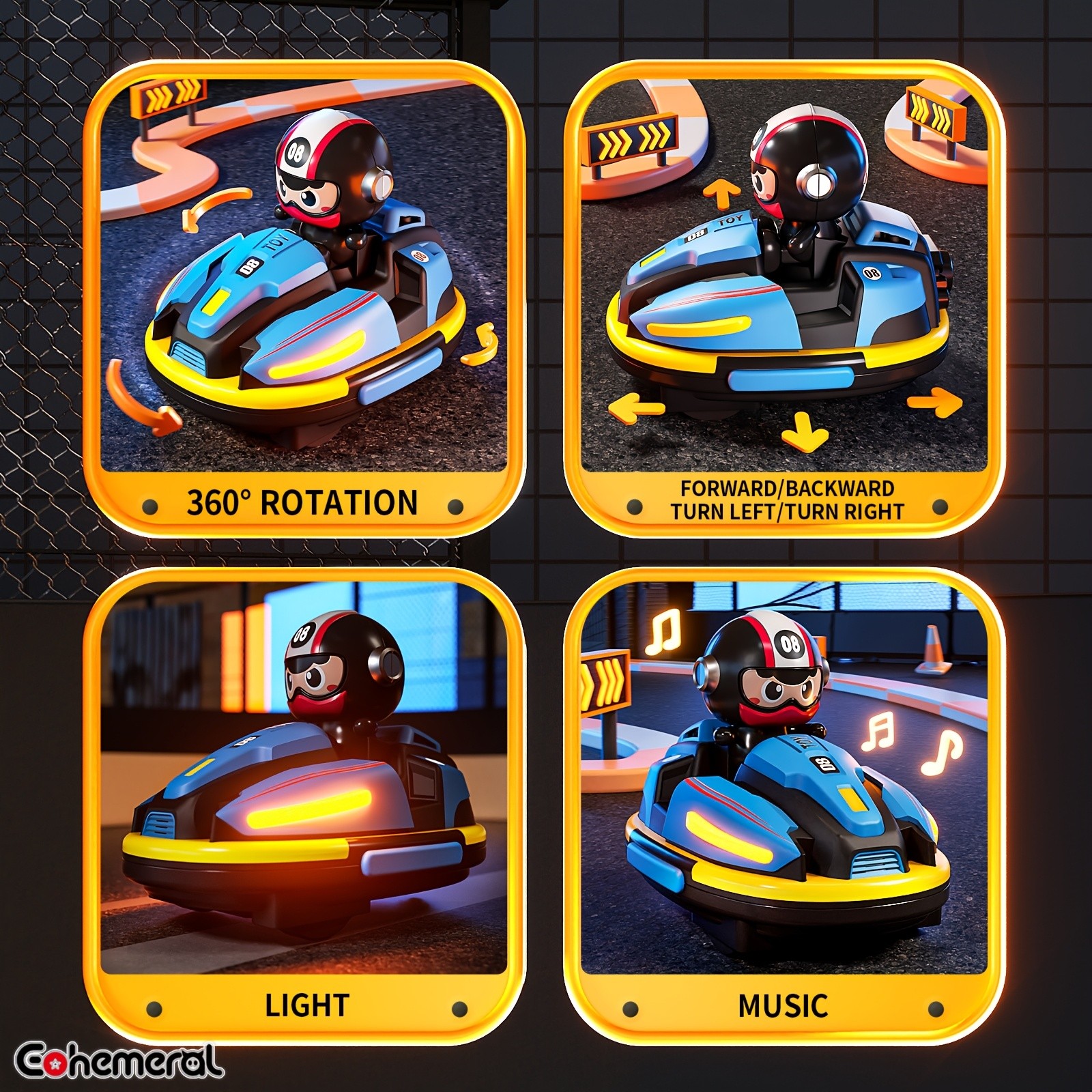 EOHEMERAL REMOTE CONTROL CAR  DRIFT STUNT BUMPER RACING KART