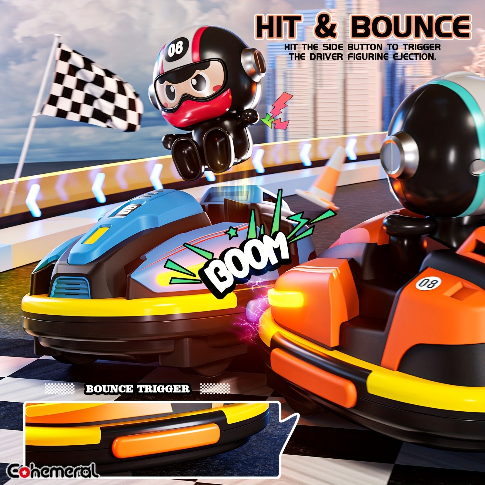 EOHEMERAL REMOTE CONTROL CAR  DRIFT STUNT BUMPER RACING KART