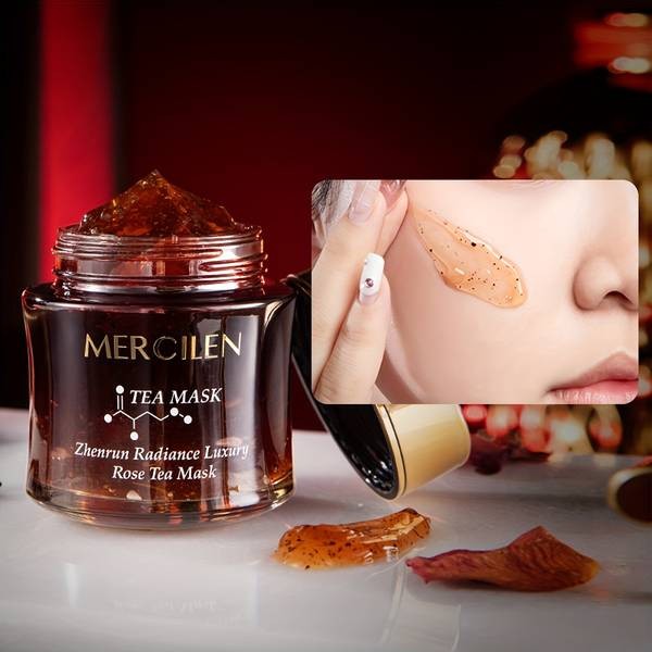 MERCILEN Rose Tea Facial Mask  Moisturising, Firming & Gentle Skincare Treatment