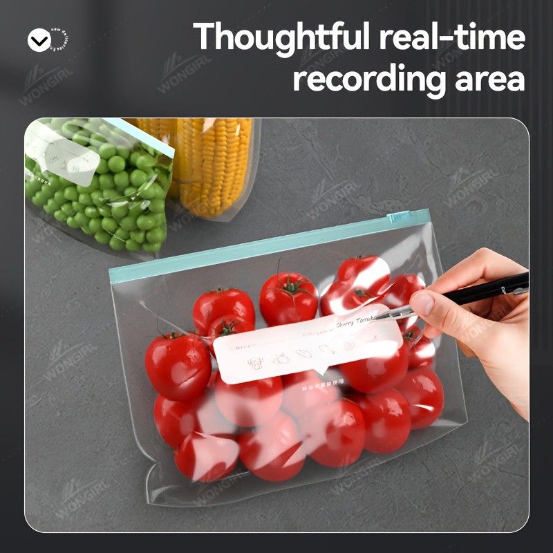 LDQ 60pcs Leak-Proof Food Storage Bag Set  Reusable Multi-Size Kitchen Organisers for Fresher NZ Ingredients