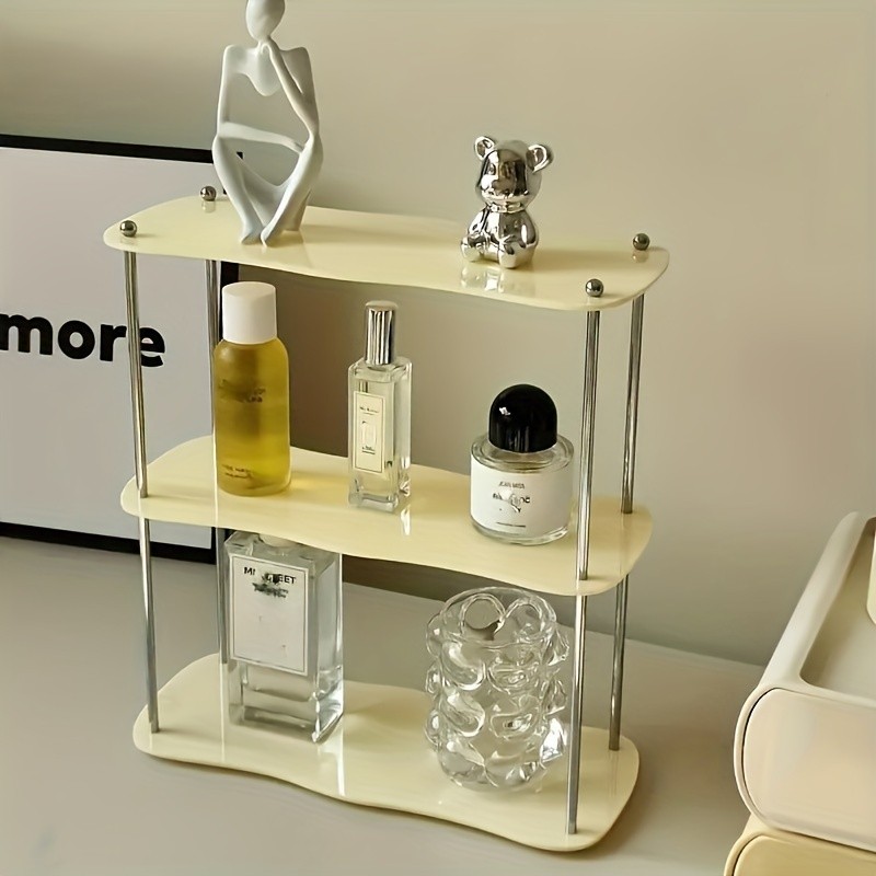 LDQ Two-Tier Acrylic Desktop Shelf  Detachable Space-Saving Organiser for NZ Beauty & Workspaces