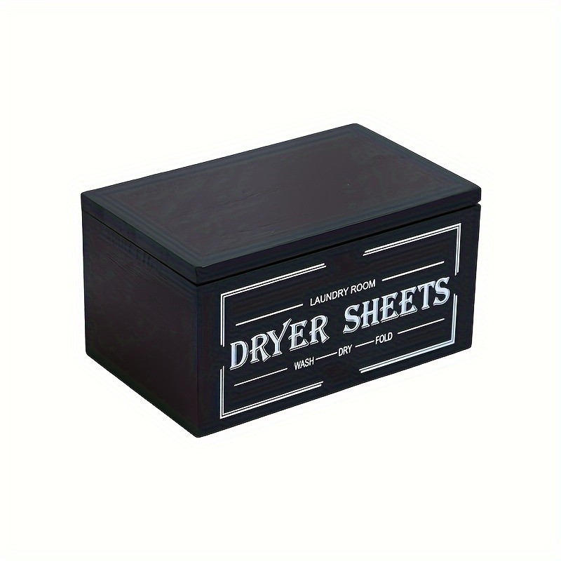 LDQ Rustic Dryer Sheet Holder  Hinged-Lid Farmhouse Container for Neat NZ Laundry Storage & Organisation