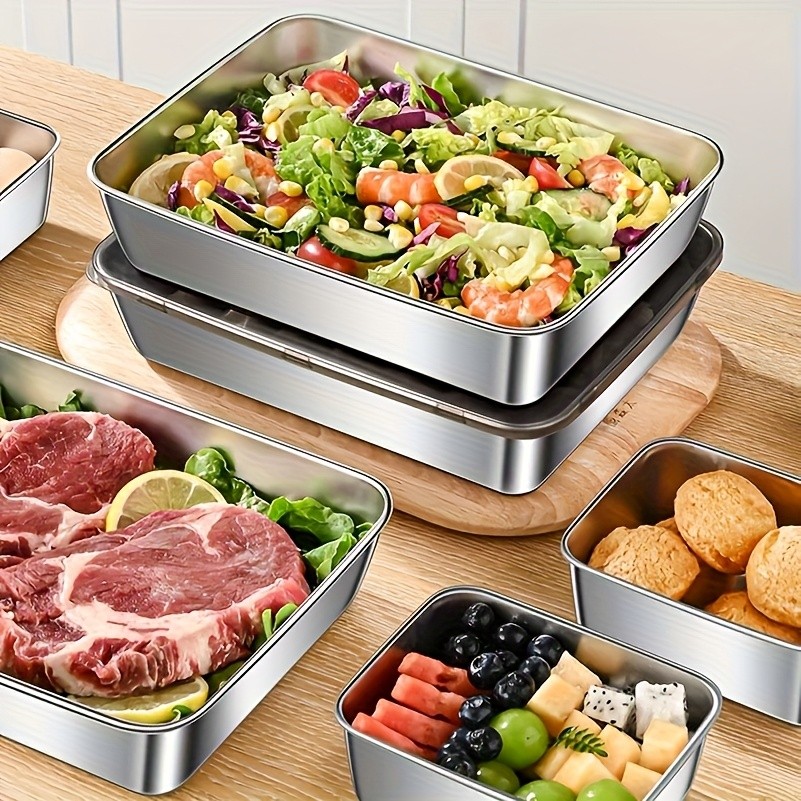 LDQ Leak-Proof Stainless Steel Food Container Set  Durable Microwave & Freezer-Safe Organisers for NZ Homes, Camping & Daily Storage