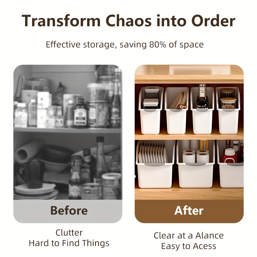 MCMLS Curved-Design Storage Box Set  Heavy-Duty Multi-Compartment Bins for Smart NZ Kitchen & Home Organisation