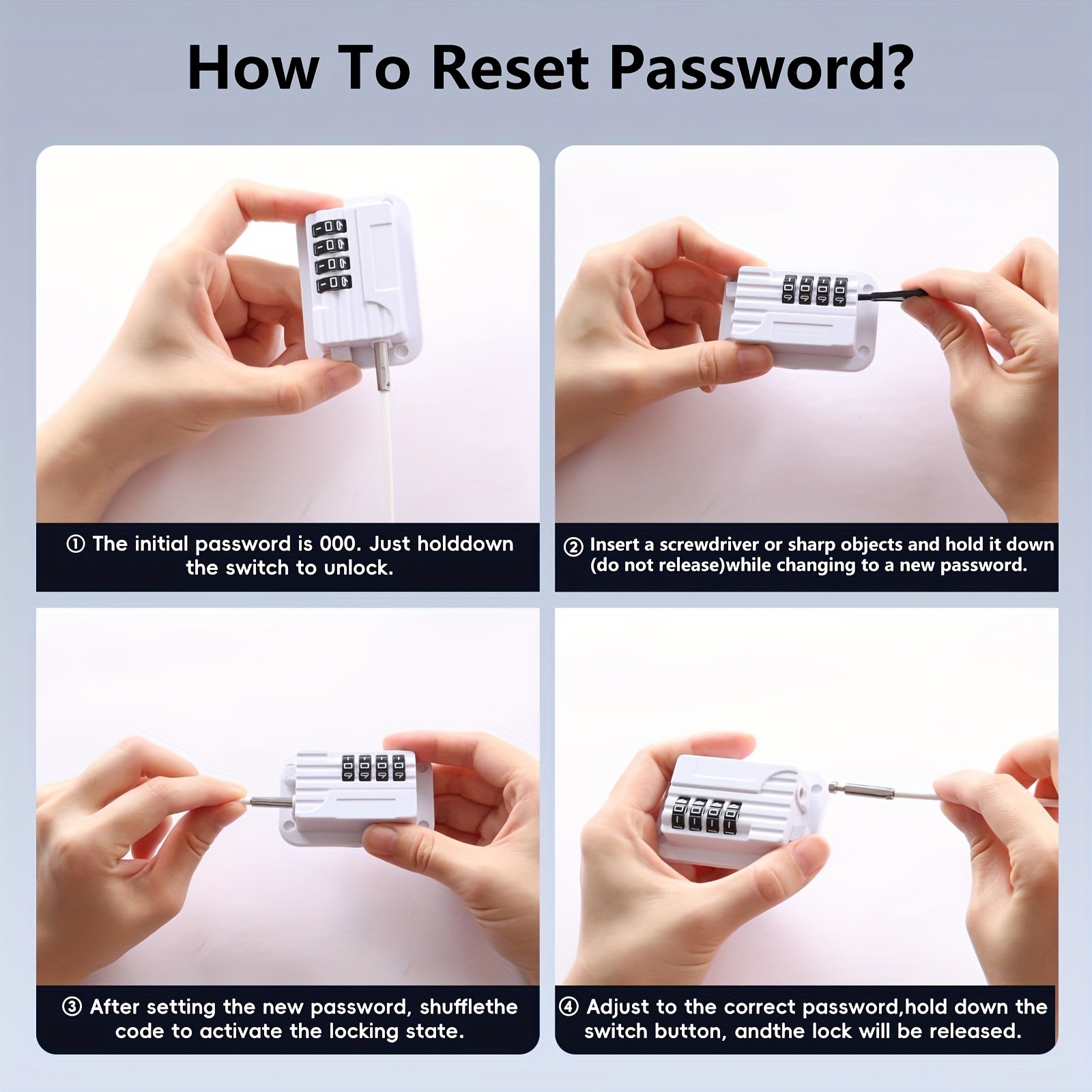 MCMLS Easy-Install Password Door Lock Set  No-Drill Multi-Surface Security Solution for NZ Homes & Appliances