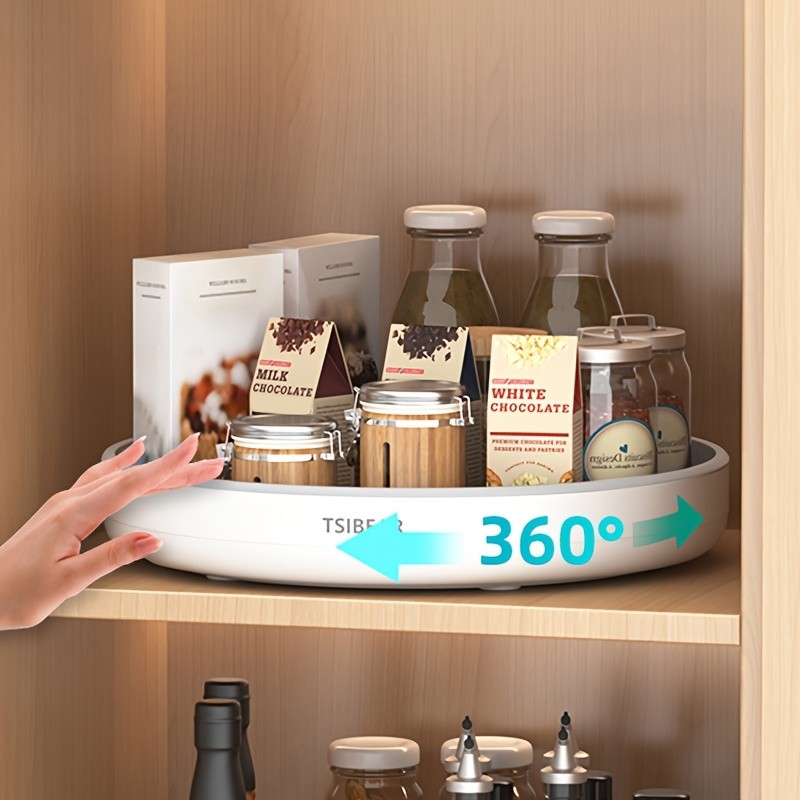 MCMLS 360 Rotating Storage Organizer  Space-Saving 10-Inch Multi-Purpose Spinning Tray for NZ Kitchens & Pantries