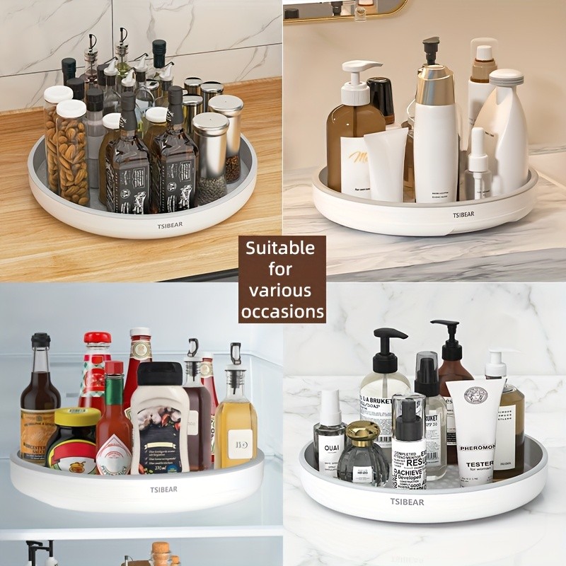 MCMLS 360 Rotating Storage Organizer  Space-Saving 10-Inch Multi-Purpose Spinning Tray for NZ Kitchens & Pantries