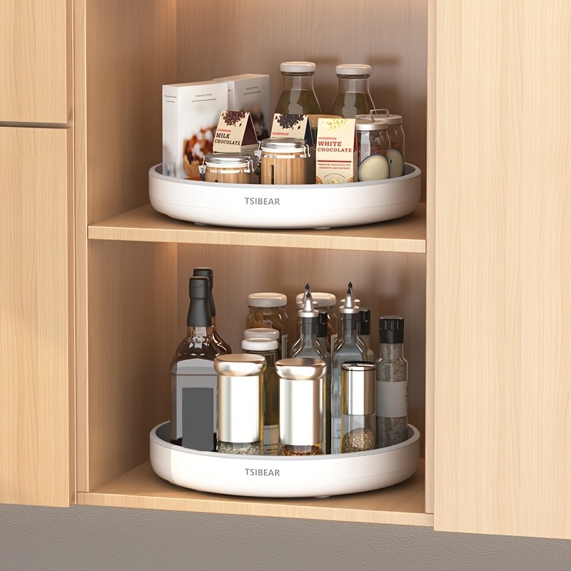 MCMLS 360 Rotating Storage Organizer  Space-Saving 10-Inch Multi-Purpose Spinning Tray for NZ Kitchens & Pantries