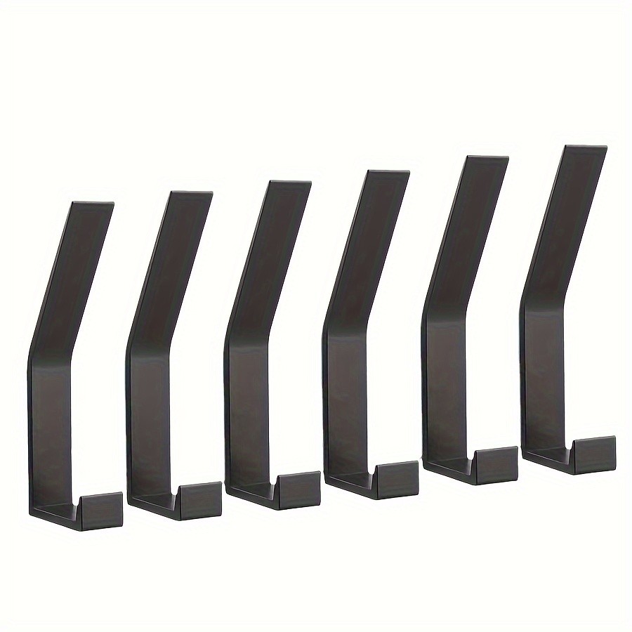 MCMLS Stainless Steel Double-Hook Wall Rack Set  6pcs Modern Space-Saving Mounts for NZ Hallways, Kitchens & Bathrooms