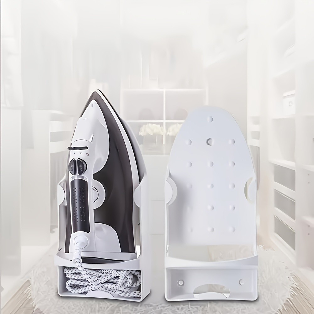 MCMLS Heavy-Duty Ironing Board Holder  Wall-Mounted Space-Saving Rack with Dual Hooks for NZ Homes & Apartments