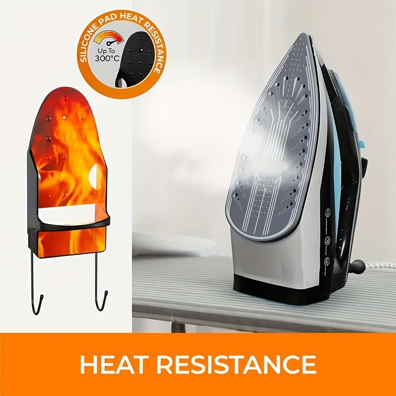 MCMLS Heavy-Duty Ironing Board Holder  Wall-Mounted Space-Saving Rack with Dual Hooks for NZ Homes & Apartments