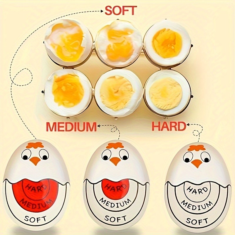 YUHUPHYLLIC Changing Egg Timer & Boiled Egg Holder  Easy-to-Read Timer for Perfect NZ Soft & Hard Boiled Eggs