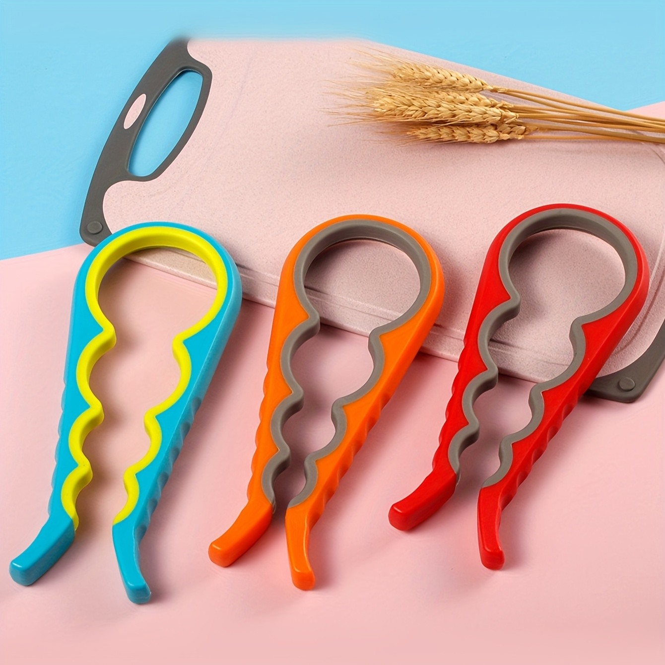 YUHUPHYLLIC 4-in-1 Multifunctional Portable Bottle Opener  Non-Slip Can Opener for Beer, Bottles & Jars in NZ Kitchens