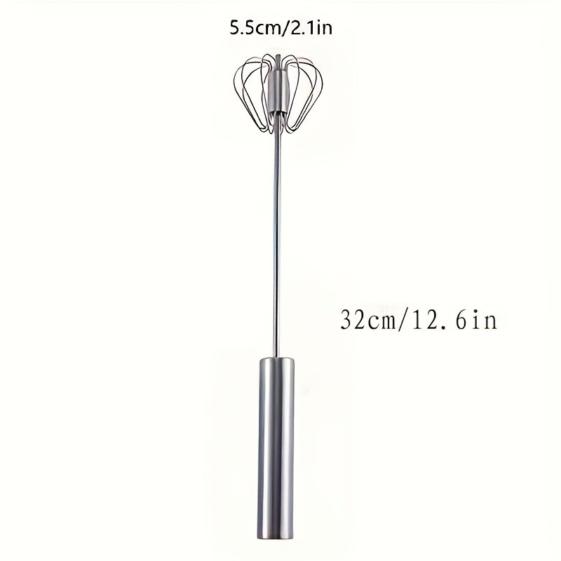 YUHUPHYLLIC Stainless Steel Semi-Automatic Hand Whisk  3-Loop Manual Whisk for Efficient Mixing & Milk Foam in NZ Kitchens