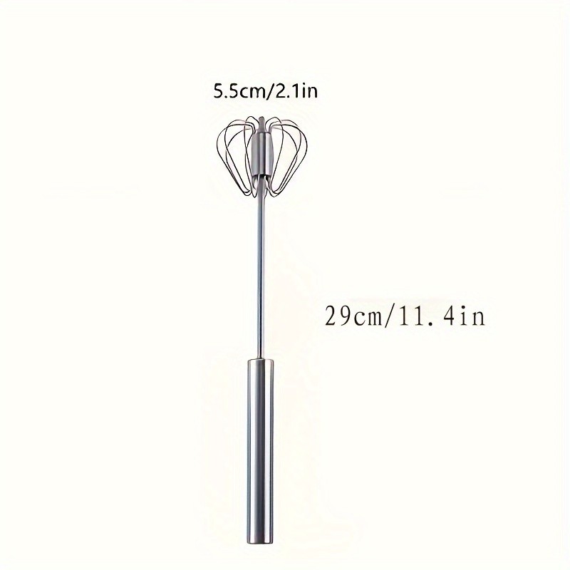 YUHUPHYLLIC Stainless Steel Semi-Automatic Hand Whisk  3-Loop Manual Whisk for Efficient Mixing & Milk Foam in NZ Kitchens