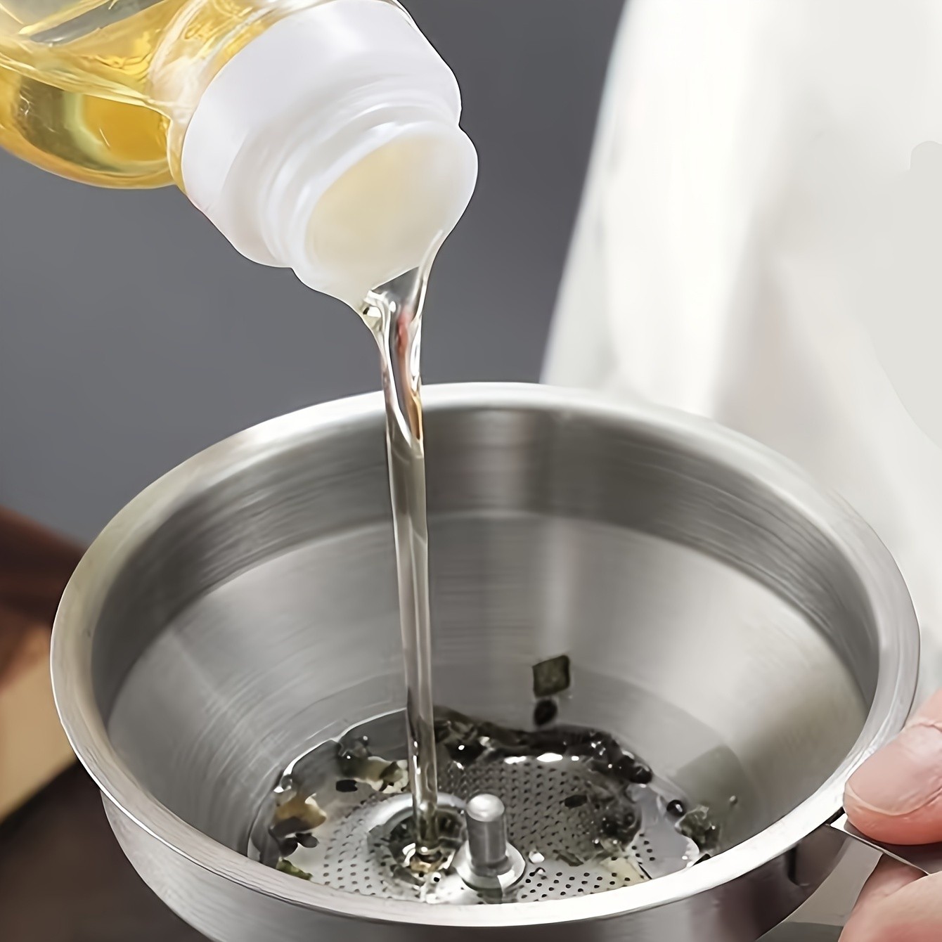YUHUPHYLLIC 304 Stainless Steel Funnel with Wide Mouth  Oil Strainer and Ladle for NZ Kitchens