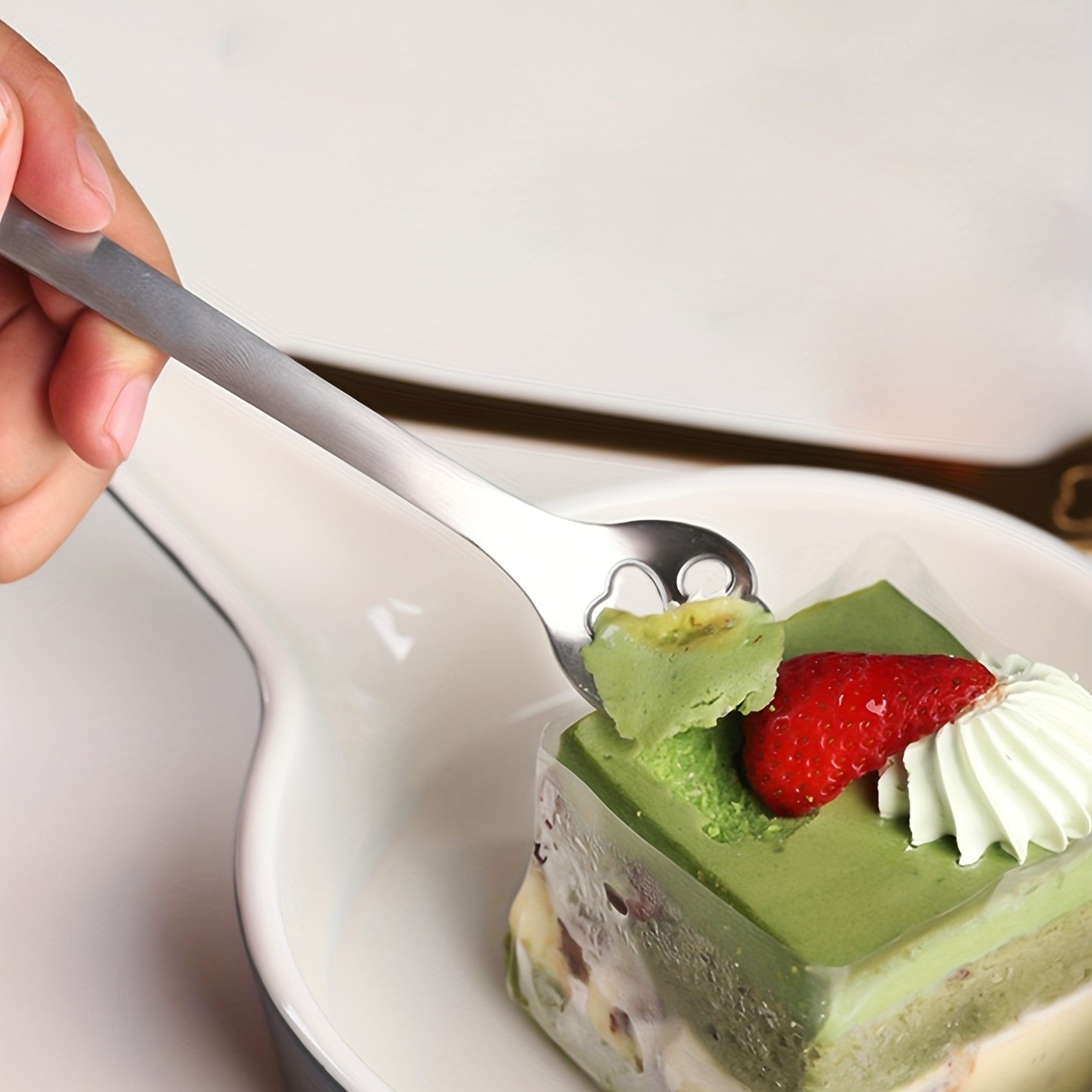 YUHUPHYLLIC Silvery Cat Claw Spoon 304 Stainless Steel Serving Spoon