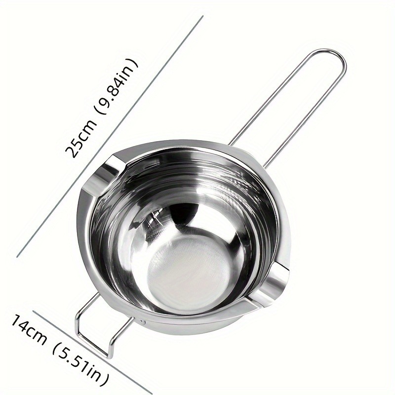 YUHUPHYLLIC Stainless Steel Chocolate Melting Pot Double Boiler for Baking, Fondue & Multi-Purpose Melting
