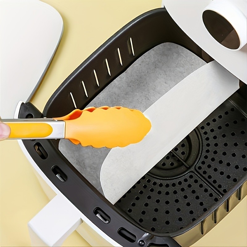 YUHUPHYLLIC 50pcs Air Fryer Liners Non-Stick Oil Absorbing Parchment Paper for Cooking & Baking