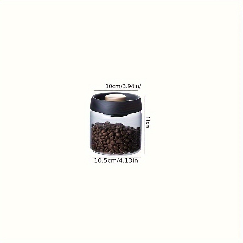 YUHUPHYLLIC Vacuum-Sealed Glass Storage Container  Moisture-Proof Pressure Pump Storage Jar for Coffee Beans, Tea & Nuts